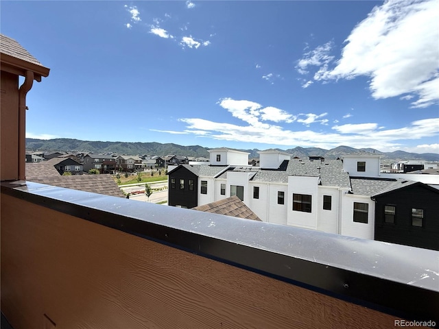 9627 Browns Peak Cir, Littleton, CO 80125 - balcony featuring a mountain view and a residential view