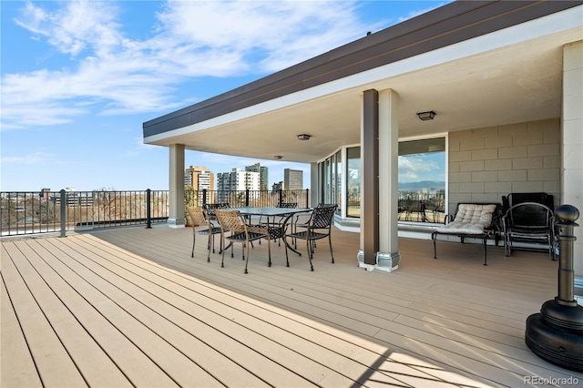 view of wooden terrace