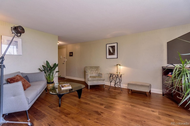1085 N Lafayette St Unit 704, Denver, CO 80218 - living area featuring wood finished floors and baseboards