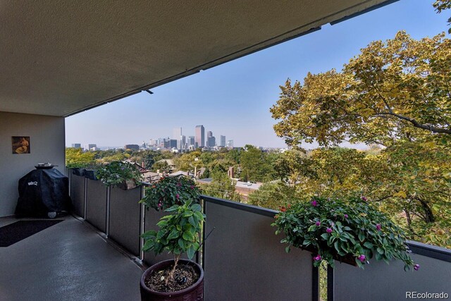 1085 N Lafayette St Unit 704, Denver, CO 80218 - balcony featuring a skyline view
