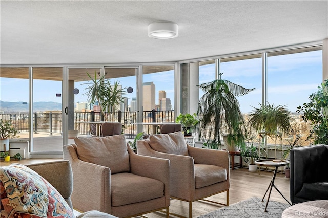 1085 N Lafayette St Unit 704, Denver, CO 80218 - sunroom featuring healthy amount of natural light and a mountain view