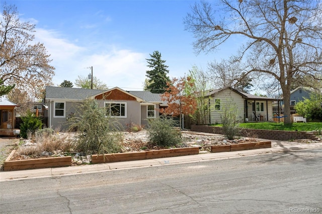 ranch-style house featuring stucco siding