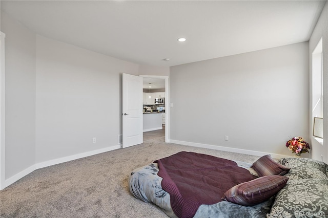 view of carpeted bedroom