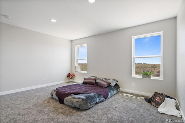 view of carpeted bedroom