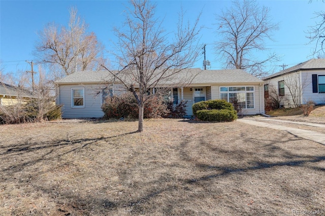 view of ranch-style home