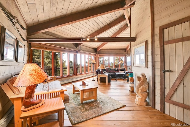 693 Rd C, Pine, CO 80470 - sunroom / solarium featuring a baseboard radiator and baseboard heating