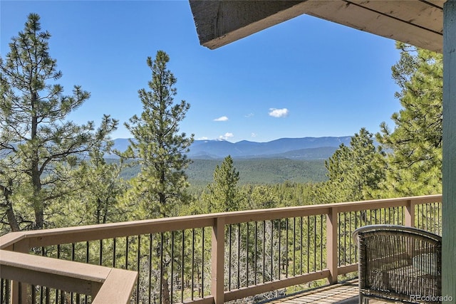 693 Rd C, Pine, CO 80470 - deck featuring a mountain view
