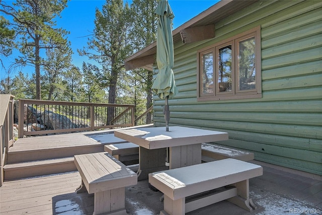 693 Rd C, Pine, CO 80470 - view of wooden terrace