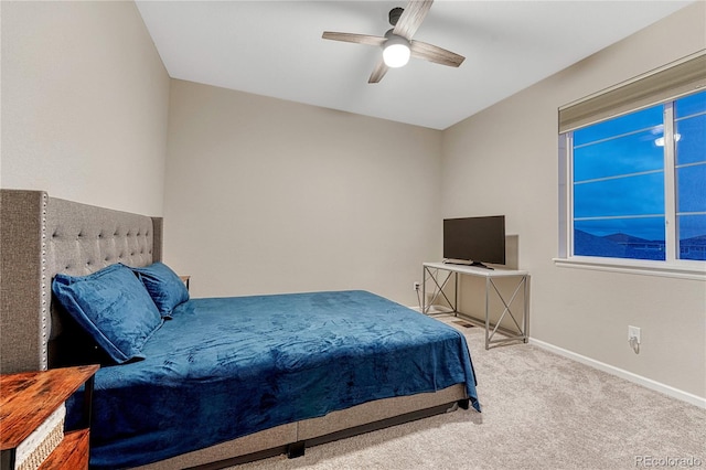 2775 Morningbird Ln, Castle Rock, CO 80109 - carpeted bedroom with baseboards and ceiling fan