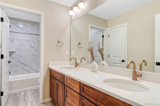 2775 Morningbird Ln, Castle Rock, CO 80109 - full bath featuring double vanity, shower / tub combination, and toilet
