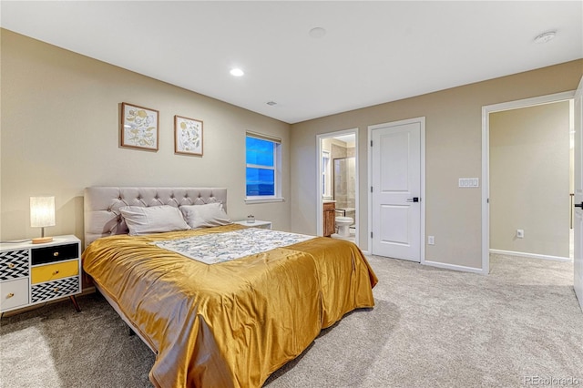2775 Morningbird Ln, Castle Rock, CO 80109 - bedroom with carpet, baseboards, ensuite bathroom, and recessed lighting