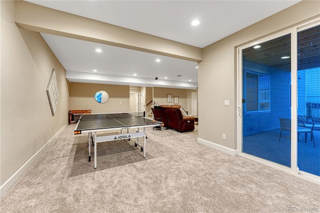 2775 Morningbird Ln, Castle Rock, CO 80109 - playroom with recessed lighting, carpet floors, and baseboards