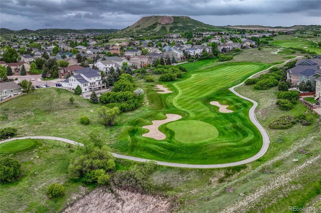 2775 Morningbird Ln, Castle Rock, CO 80109 - view of property location featuring nearby suburban area, mountains, and a local golf course