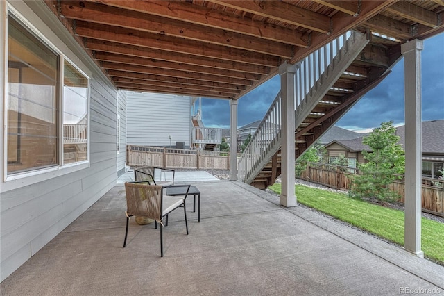 2775 Morningbird Ln, Castle Rock, CO 80109 - view of patio featuring stairs