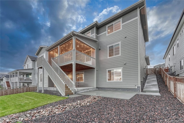 2775 Morningbird Ln, Castle Rock, CO 80109 - rear view of property with stairway and a patio area