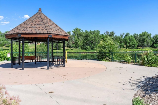 9168 W 50th Ln Unit 1, Arvada, CO 80002 - view of community with a gazebo and a water view
