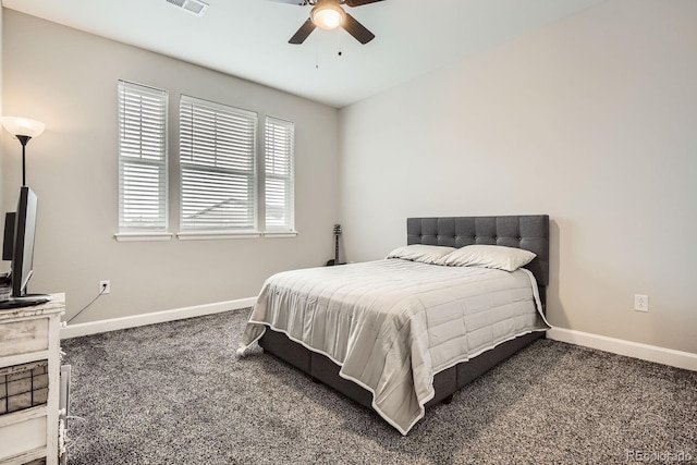 1403 Hart Ln, Elizabeth, CO 80107 - carpeted bedroom featuring baseboards and a ceiling fan