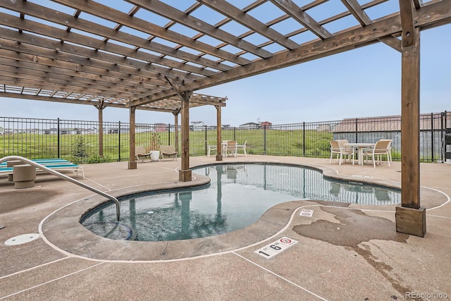 1403 Hart Ln, Elizabeth, CO 80107 - community pool featuring a pergola and a patio area