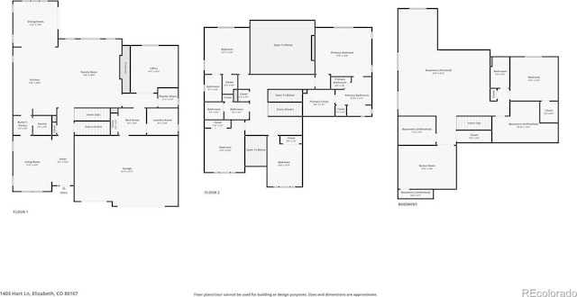 1403 Hart Ln, Elizabeth, CO 80107 - home floor plan