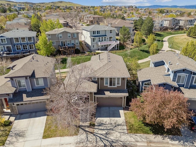 aerial view of residential area