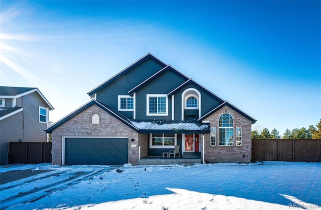 view of property featuring a garage