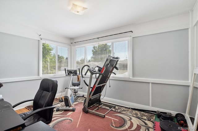 2141 W Gill Pl, Denver, CO 80223 - workout room with baseboards