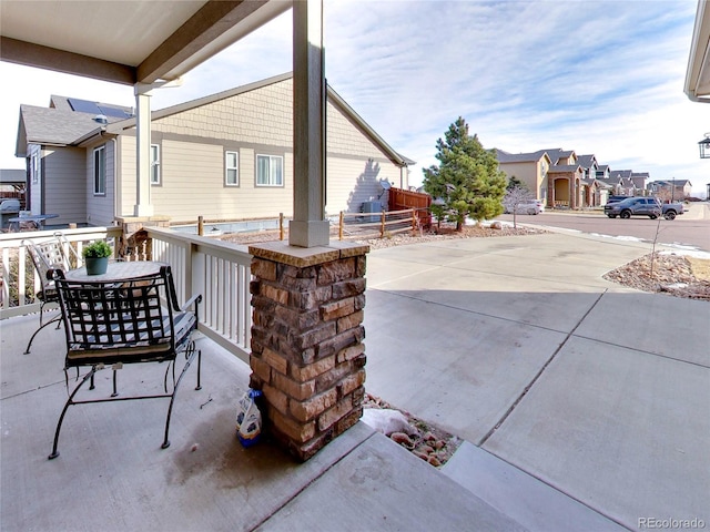 view of patio featuring covered porch