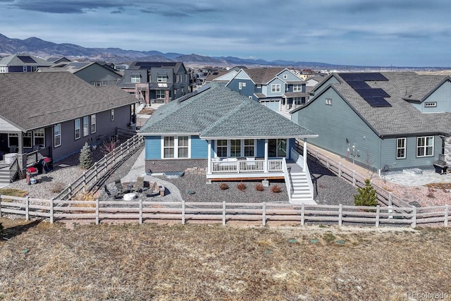 aerial view featuring a mountain view