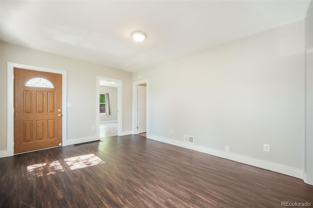 614 W Kiowa St, Colorado Springs, CO 80905 - foyer with baseboards and dark wood-style floors