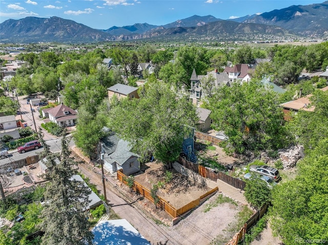 614 W Kiowa St, Colorado Springs, CO 80905 - aerial perspective of suburban area with mountains