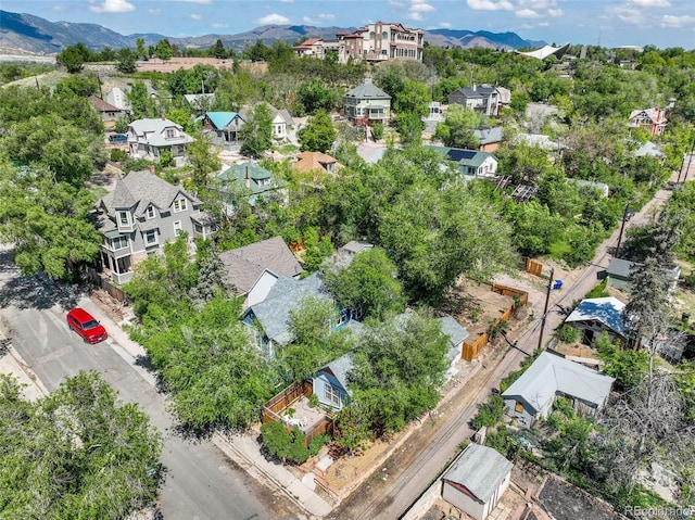 614 W Kiowa St, Colorado Springs, CO 80905 - aerial perspective of suburban area featuring a mountain backdrop