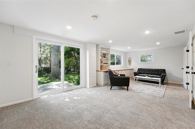 5616 S Kenton Ct, Englewood, CO 80111 - carpeted living room featuring recessed lighting and baseboards