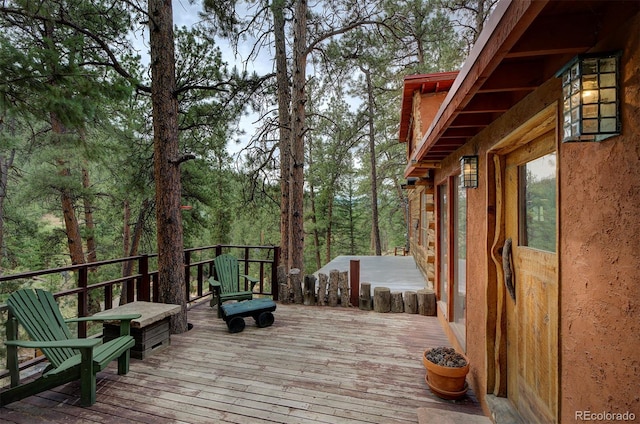 view of wooden terrace