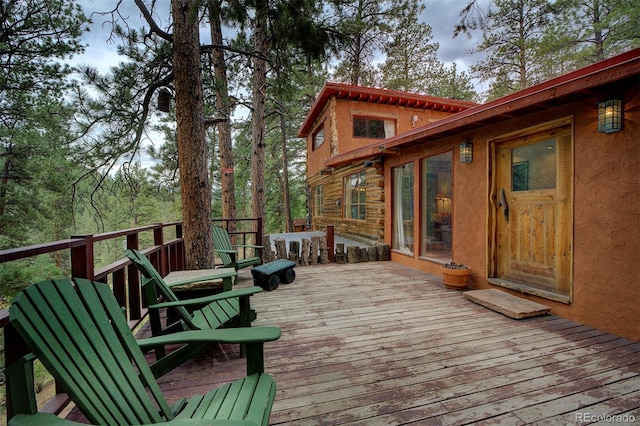 view of wooden terrace