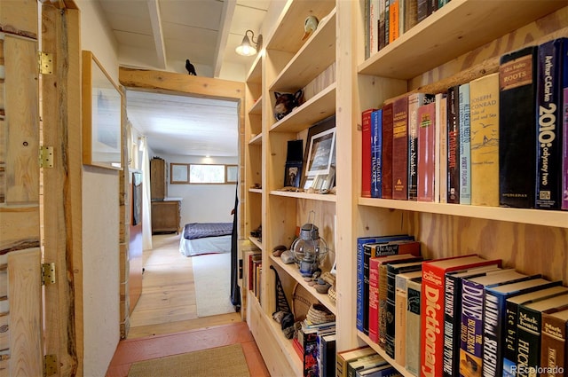 interior space with light hardwood / wood-style floors