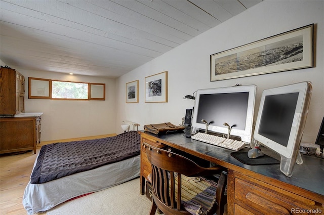 bedroom featuring light wood-type flooring