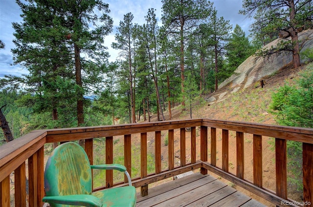 view of wooden deck