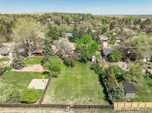 aerial view of residential area
