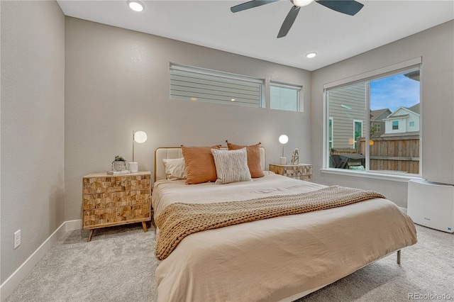 6366 N Emporia St, Denver, CO 80238 - carpeted bedroom with ceiling fan and recessed lighting