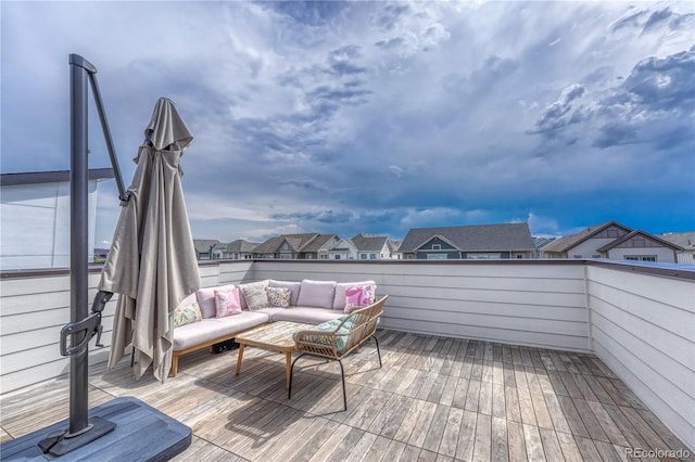 6366 N Emporia St, Denver, CO 80238 - wooden deck with a residential view