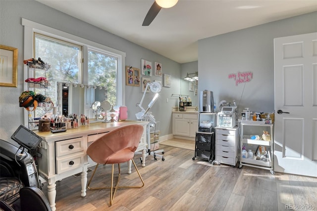 2770 Rossmere St, Colorado Springs, CO 80919 - office space featuring ceiling fan and light wood-style flooring