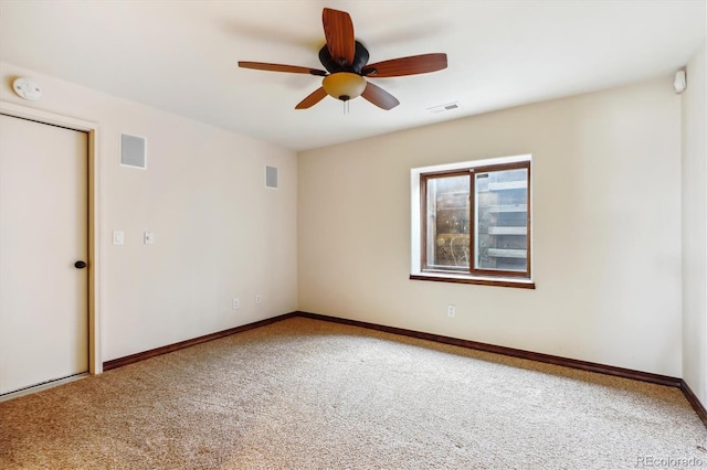 9920 Glenellen Dr, Peyton, CO 80831 - empty room featuring visible vents, baseboards, and a ceiling fan