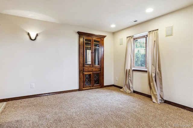 9920 Glenellen Dr, Peyton, CO 80831 - carpeted spare room with baseboards, visible vents, and recessed lighting