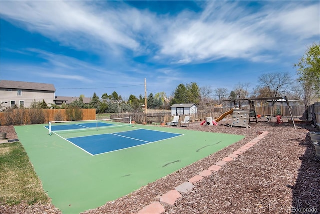 6192 S Pennsylvania St, Centennial, CO 80121 - view of tennis court with a playground