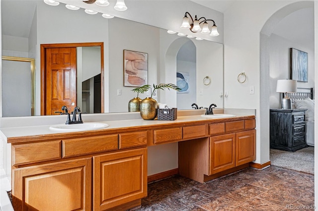 9515 Dolton Way, Highlands Ranch, CO 80126 - bathroom with double vanity and an enclosed shower