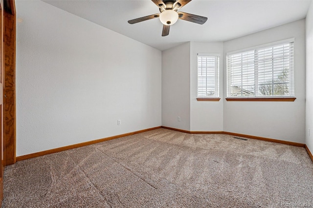 9515 Dolton Way, Highlands Ranch, CO 80126 - unfurnished room featuring carpet, ceiling fan, and baseboards