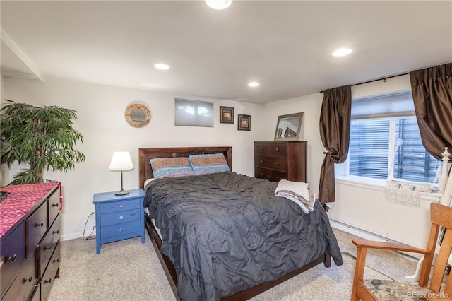 view of carpeted bedroom