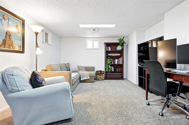 1332 Ash St, Denver, CO 80220 - carpeted office with a textured ceiling
