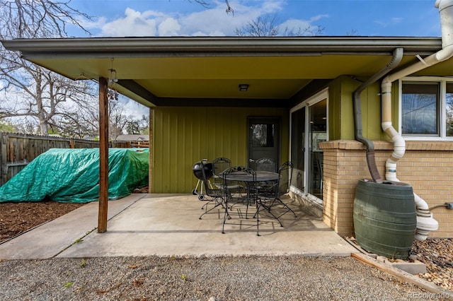 view of patio with fence