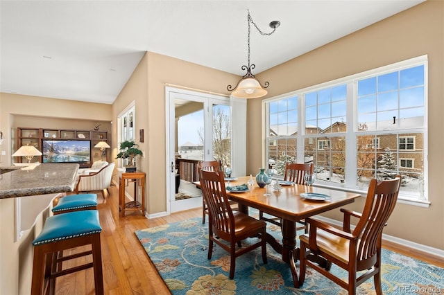 dining room featuring light hardwood / wood-style floors